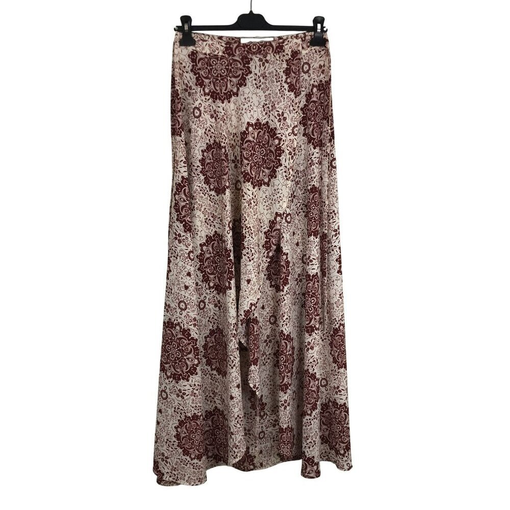 American Rag Cream and Burgundy Maxi Skirt